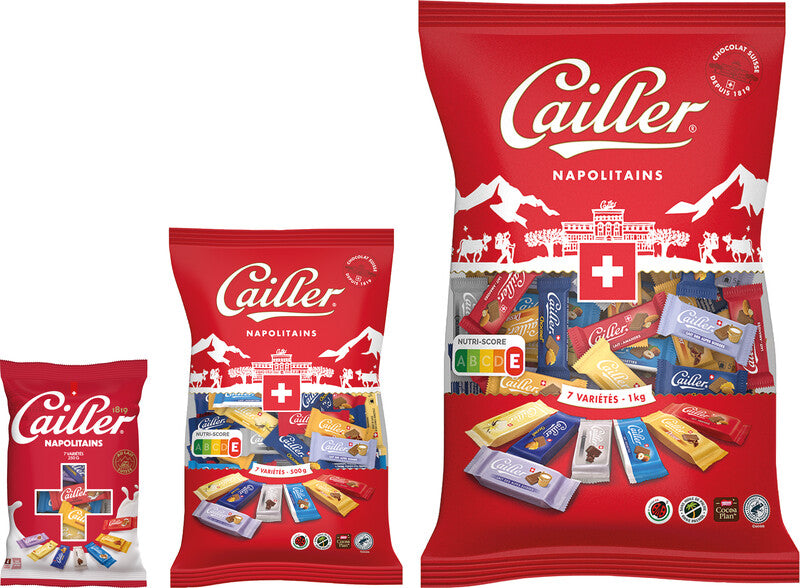 Cailler Napolitains – 7 Sorten, einzeln verpackt, 500 g