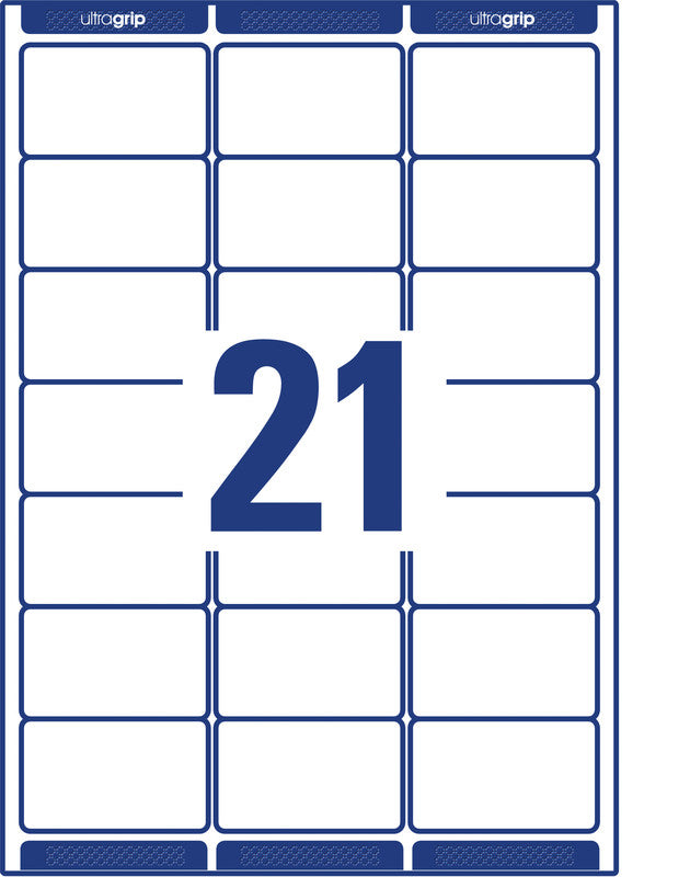 Avery Adressetiketten, 64 mm × 38 mm, weiss, Papier, permanent, 2100 Etiketten (100 Blatt)