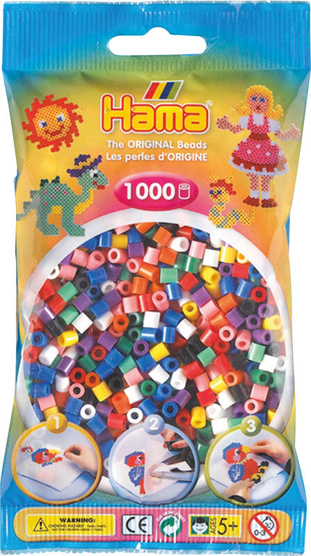 Hama Beads Midi Bügelperlen – 6000 Stk., mehrfarbig, pastell
