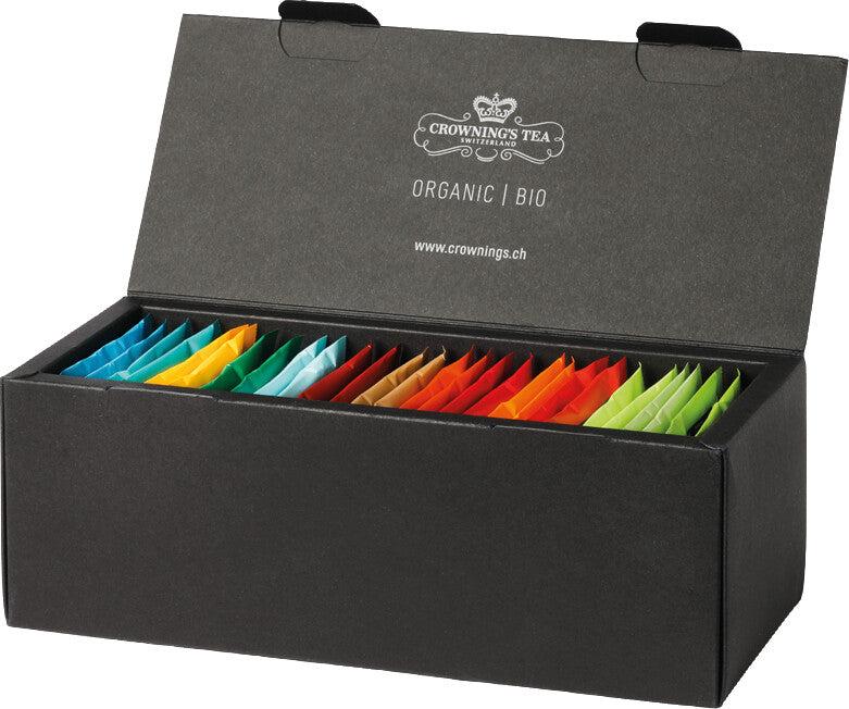 Crowning’s Tea Crowning's Tea – Premium – Teebeutel-Box, Bio – 32 Beutel, 16 Sorten