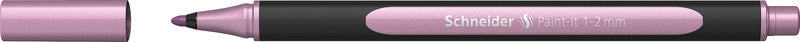 Schneider Schreibgeräte Paint-It Filzstift Metallic – 1–2 mm, schnelltrocknend, geruchsarm, rose metallic