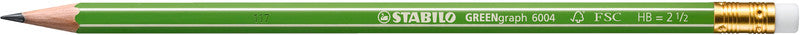 STABILO GREENgraph Bleistift, mit Radierer, HB, Mine Ø 2,2 mm, Grün