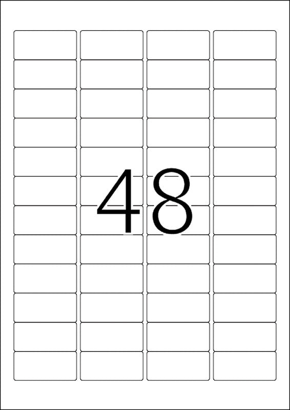 HERMA Bogenetiketten, 46 mm × 21 mm, Gelb, Papier, Wiederablösbar, 20 Blätter (960 Etiketten)