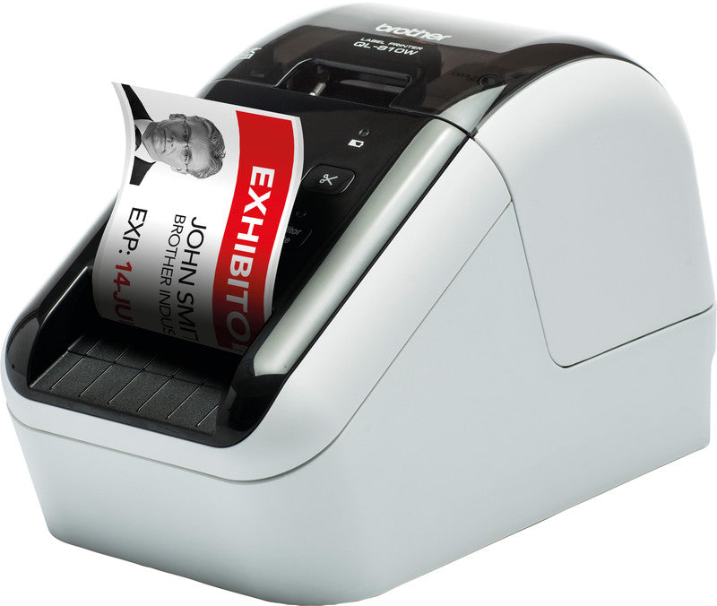 Brother QL-810Wc – Etikettendrucker, Thermodirekt, bis 62 mm, 2-farbig (schwarz/rot), USB, WLAN