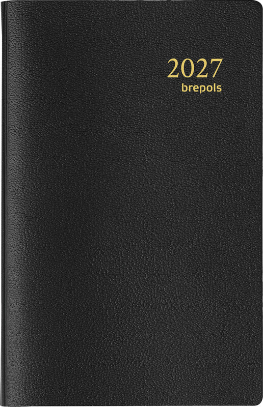 Brepols Delta 834 Agenda – 1 Woche/2 Seiten, Spiralbindung, 8,1 × 12,0 cm, 2026, mehrsprachig, FSC