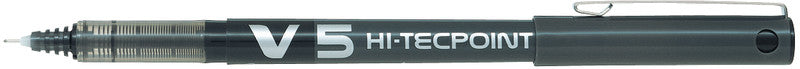 Pilot Hi-Tecpoint V5 – Tintenroller, mit Kappe, 0,3 mm, Schwarz, für Linkshänder