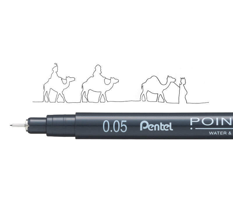 Pentel Pointliner Fineliner 0,05 mm – schwarz – wasserfest