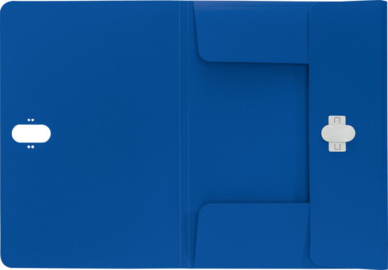 Leitz Dokumentenmappe A4 – 1 Fach, Kunststoff, Blau, 3 Klappen, bis 150 Blatt