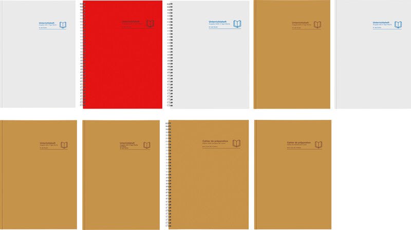 Verlag für unterrichtsm. Unterrichtsheft, A4, Karton, 128 Seiten, perforiert, 100 g/m² – Grau