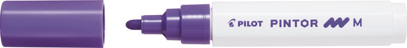 Pilot Pigment-Marker Pintor – Rundspitze 1,5-2,2 mm – Violett – Für dunkle Oberflächen geeignet