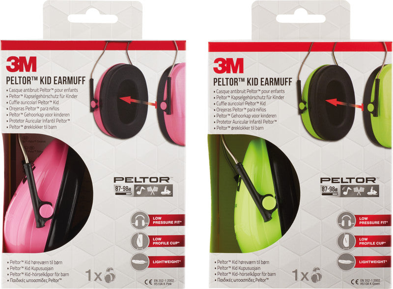 Peltor 3M Peltor Kapselgehörschutz – SNR 98 dB, für Kinder, Pink