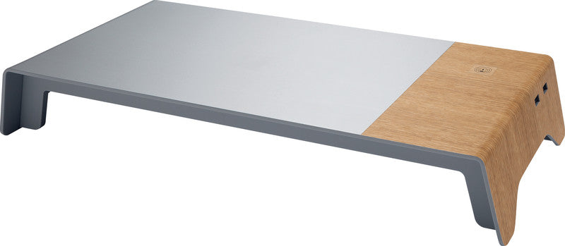 Sigel Smartstyle – Monitorhalterung, 5 kg, Induktionsladefunktion, USB-Anschlüsse, Silber