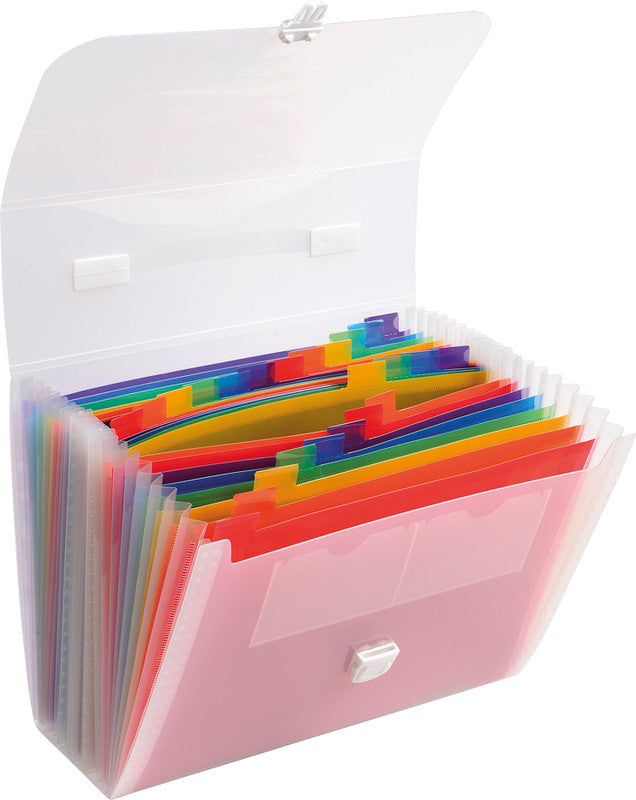 Exacompta Sammelmappe, für A4, Kunststoff, transparent, mit Druckknopf