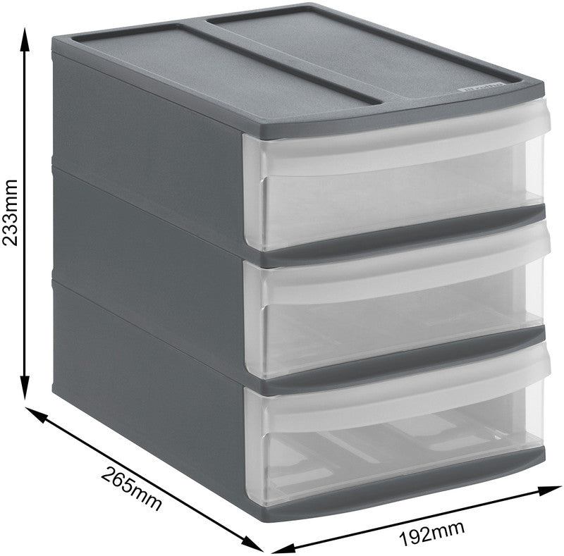 Rotho Schubladenelement Systemix Tower – für Systemix Tower Module – 265 × 192 × 233 mm