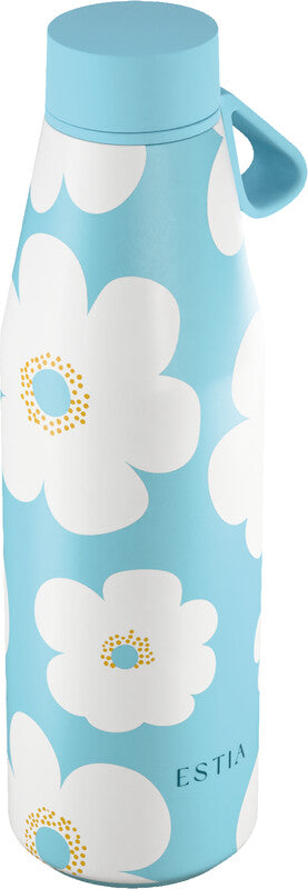 Estia Flow Isolierflasche 500 ml – Doppelwandig 12 h Heiss / 24 h Kalt, Edelstahl, Schraubdeckel