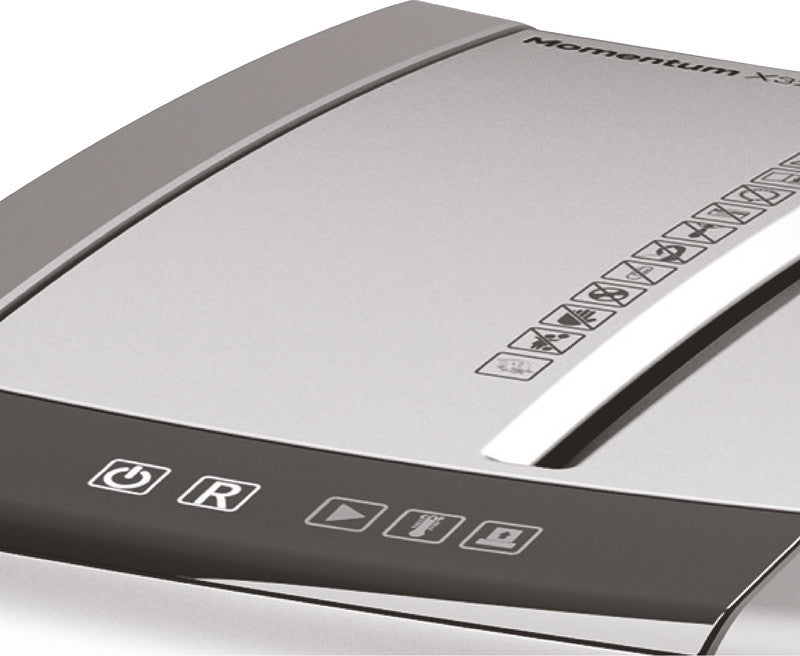 Rexel Momentum X312 Slimline – Aktenvernichter, DIN P-3, Partikelschnitt 5 × 42 mm, 12 Blatt, 23 l, A4