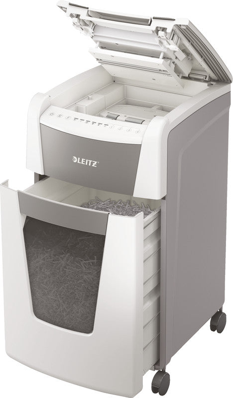 Leitz IQ Autofeed 300 – Aktenvernichter mit Autofeed 300 Blatt, DIN P-5, Mikroschnitt 2 × 15 mm, 8 Blatt, 60 l