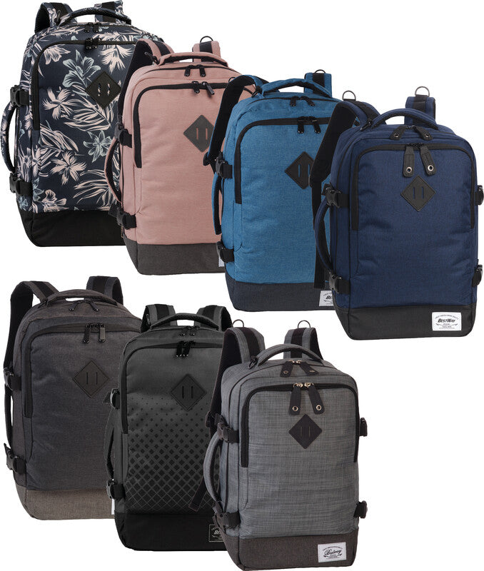 Bestway Cabin Pro Small – Notebook-Rucksack – für 14" Notebook, 20 l, Kunststoff, Dunkelgrau/Schwarz