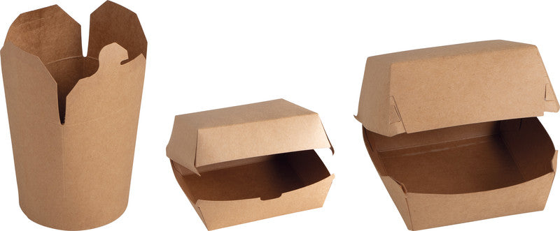 Noname Take-away-Box Kraftpapier, Hamburger-Schachtel – 115 × 70 × 110 mm, Braun, 50 Stück