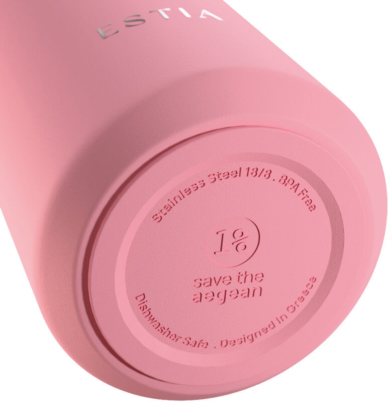 Estia Pulse Isolierflasche 500 ml – Doppelwandig 12 h Heiss/24 h Kalt, Edelstahl, Schraubdeckel