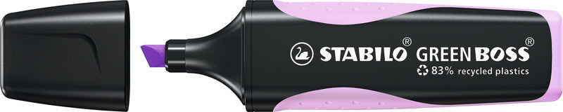 STABILO BOSS Textmarker Set 4 Farben Pastell – Keilspitze, 2–5 mm, nachfüllbar