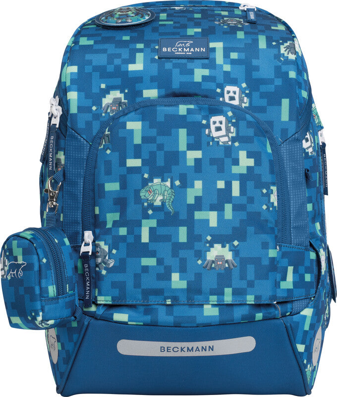 Beckmann Active Air FLX – Schulrucksack, Spider Escape, 20–25 l, für Laptop bis 15", mit Wendetasche