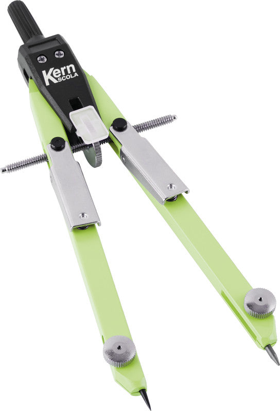 Kern Scola – Zirkel – Schenkellänge 17 cm, Radius 31 cm, Aufnahme bis 4 mm, Messing, Limette