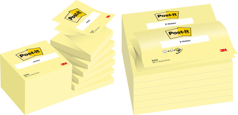 Post-it Haftnotizen – 76×76 mm – Gelb, 100 Blatt, PEFC