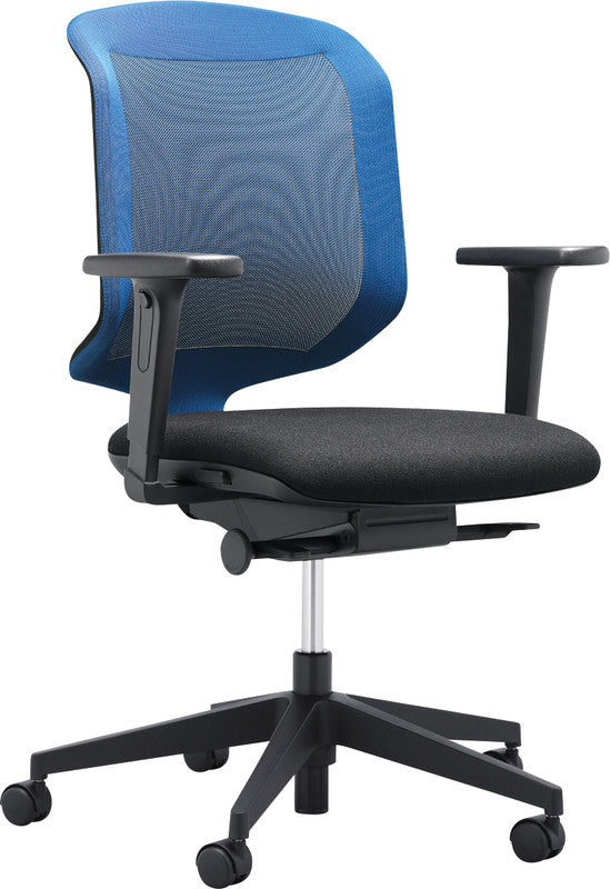 Giroflex Bürostuhl 434 My Chair 2 Go – Sitzhöhe 40–52 cm, 110 kg, Schwarz/Blau