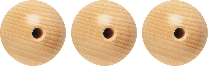 Stafil Holzperlen halbgebohrt – Ø 20 mm, Loch-Ø 4 mm, natur, 25 Stk.