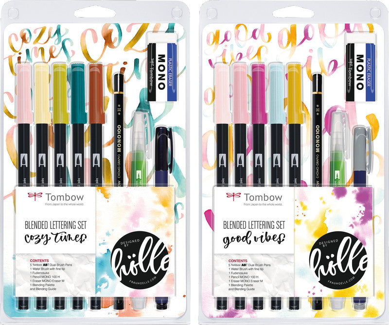 Tombow Starter Kit Handlettering Blended Lettering – 10-teilig – 5 ABT Dual Brush Pens