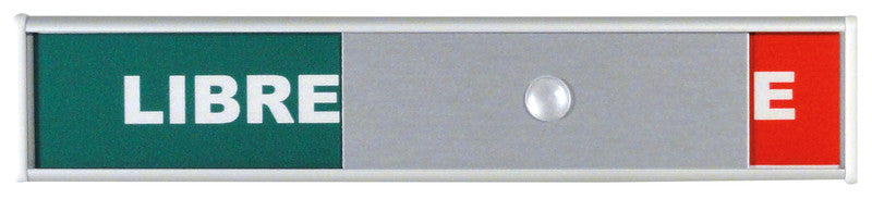 Booffice Besetzungsanzeige Libre/Occupé, FR – 155 × 31 × 10 mm, Aluminium, silber, 1 Stk.