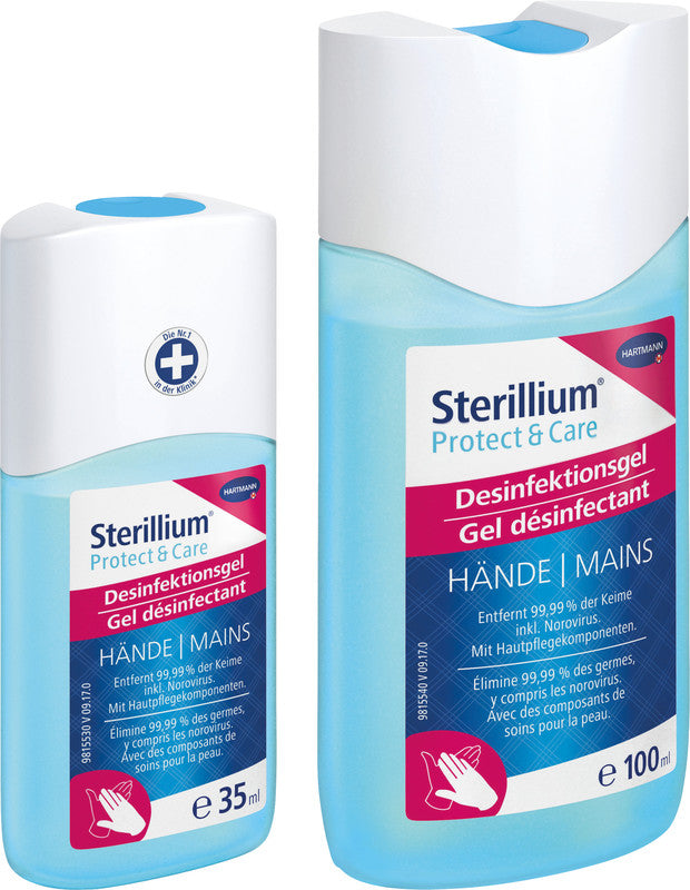 Sterillium Desinfektionsgel – Kunststoff, weiss, 100 ml, parfüm- und farbstofffrei, hautverträglich