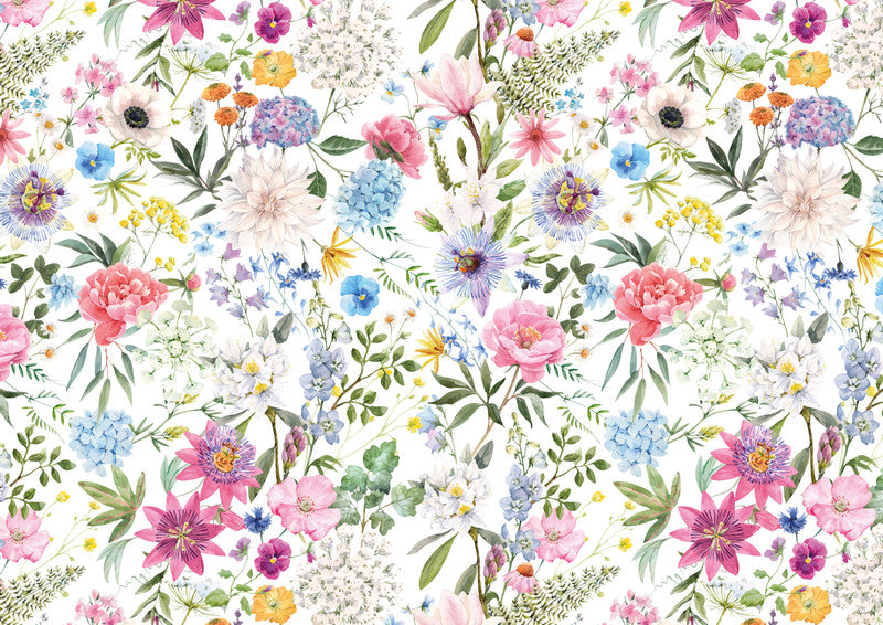 Braun + company Geschenkpapier – Potpourri (Frühling) – gestrichenes Papier, 80 g/m² – 700 × 2000 mm – 2 Stk.