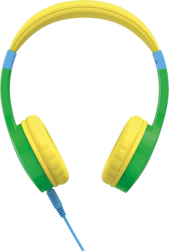 Hama Kids Guard – On-Ear Headset – 3,5 mm – Lautstärkebegrenzung 85 dB, abnehmbares Kabel – Gelb/Grün
