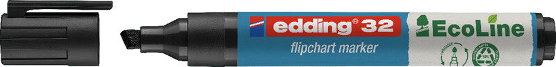 Edding Flipchart-Marker 32 EcoLine – Keilspitze 1,5-5 mm – Sortiert – 4er-Set – Nachfüllbar