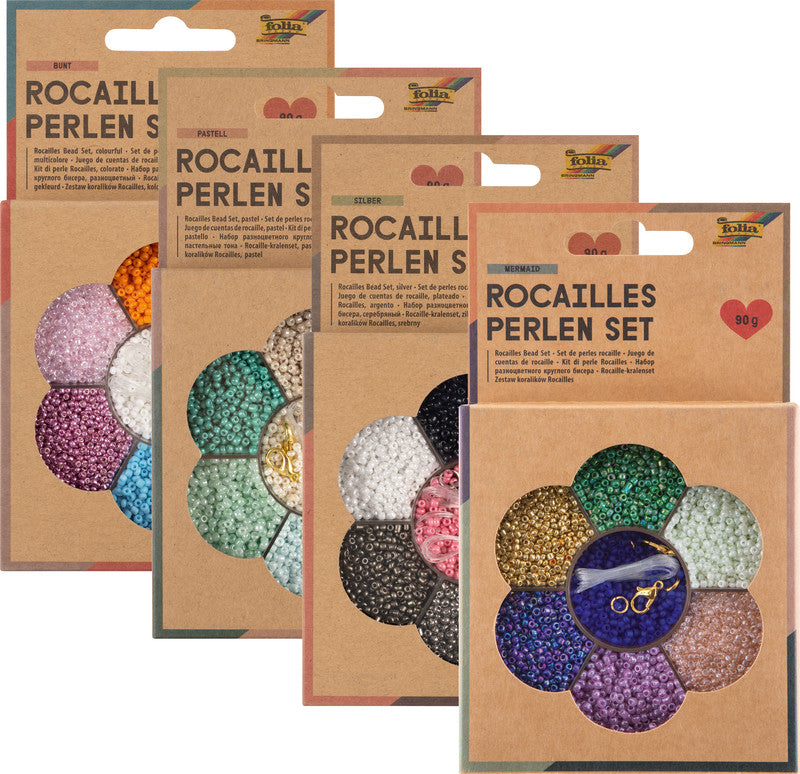 Folia Perlenset Rocailles Mermaid – 90 g, mehrfarbig