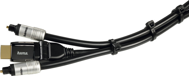 Hama Kabelbinder – 2,5 mm × 100/150/200 mm, Kunststoff, Schwarz, Einmalverschluss, UV- und hitzebeständig