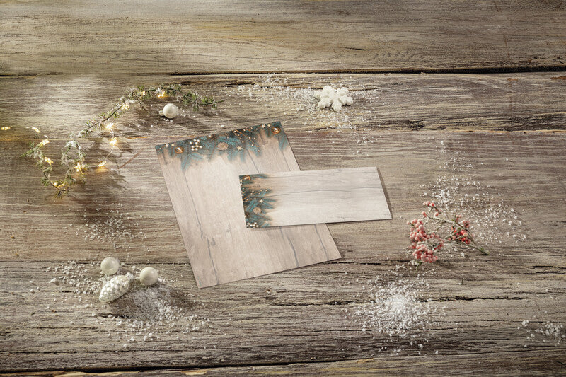 Sigel Motivpapier – A4, 90 g/m², mehrfarbig, Motiv: Golden Greens – für Inkjet/Laser/Kopierer – FSC – 25 Blatt