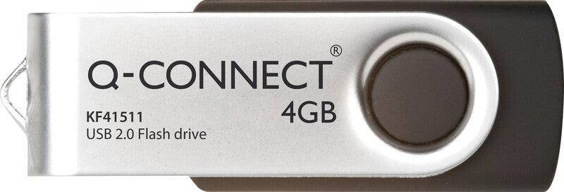 Q-CONNECT USB-Stick – 4 GB, USB 2.0, drehbarer Verschluss