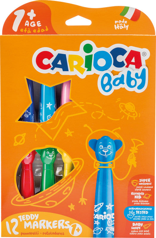 Carioca Filzstifte Teddy Markers Baby, 12 Farben