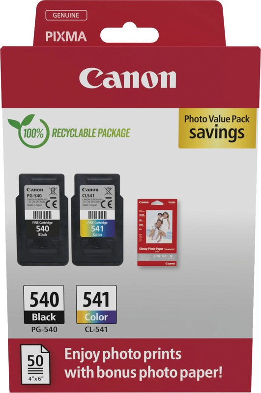 Canon Tintenpatronen-Multipack PG-540/CL-541, 2er-Pack – für Canon-Drucker