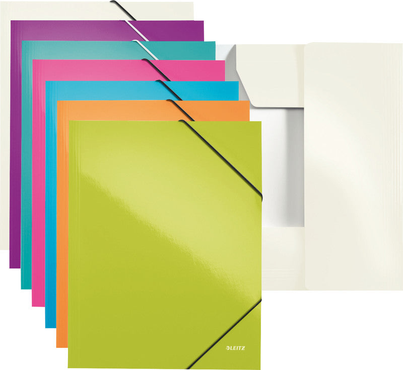 Leitz Sammelmappe für A4, Karton, Weiss, mit Gummizug