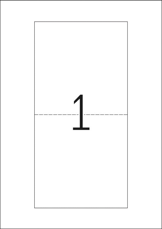 HERMA Druckkarten A4 (121 × 242 mm), 170 g/m², weiss, Karton – für Inkjet, Laser, Kopierer – 25 Karten