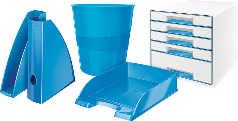 Leitz Papierkorb WOW – Kunststoff, Blau