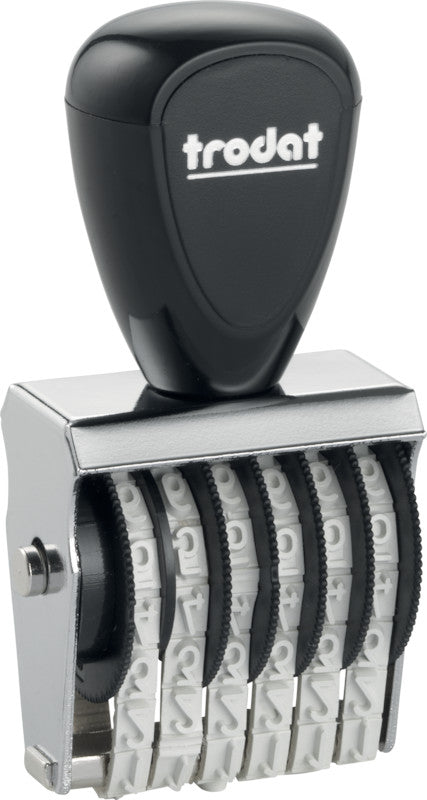 Trodat Motivstempel – Motiv: Zahlen, Metall, 19 × 3 mm, ohne Kissen