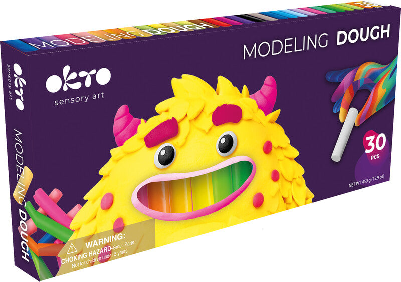 Okto sensory art Lufthärtende Modelliermasse, Mehrfarbig, 30 Stk.