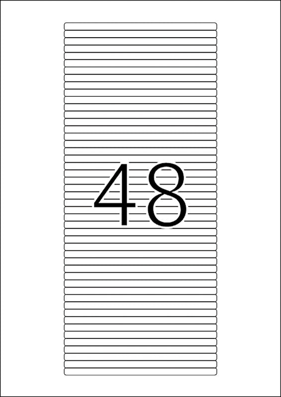 HERMA Special – Etiketten A4 114 × 6 mm – Papier – Laser/Inkjet – 48 pro Blatt, 25 Blätter (1'200 Stk.)