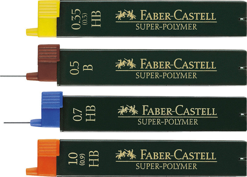 Faber-Castell Bleistiftminen – Grau, 0,7 mm, 12 Stk.