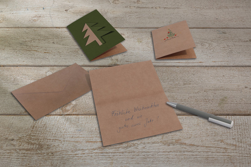 Sigel Weihnachtsgrusskarte (mit Äpfeln) – A6 (105 × 148 mm) – mit Umschlägen, für Inkjet/Laser/Kopierer